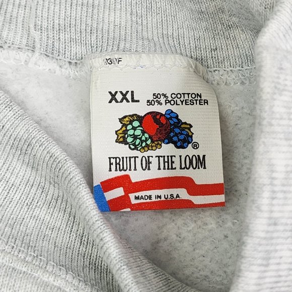 Vtg 90's Sweatshirt Mens XXL Gray Spring Hope NC Primary Teacher Student School - Picture 4 of 8